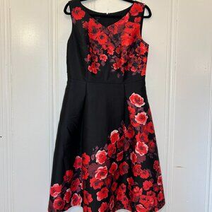 Talbots sleeveless formal floral dress.